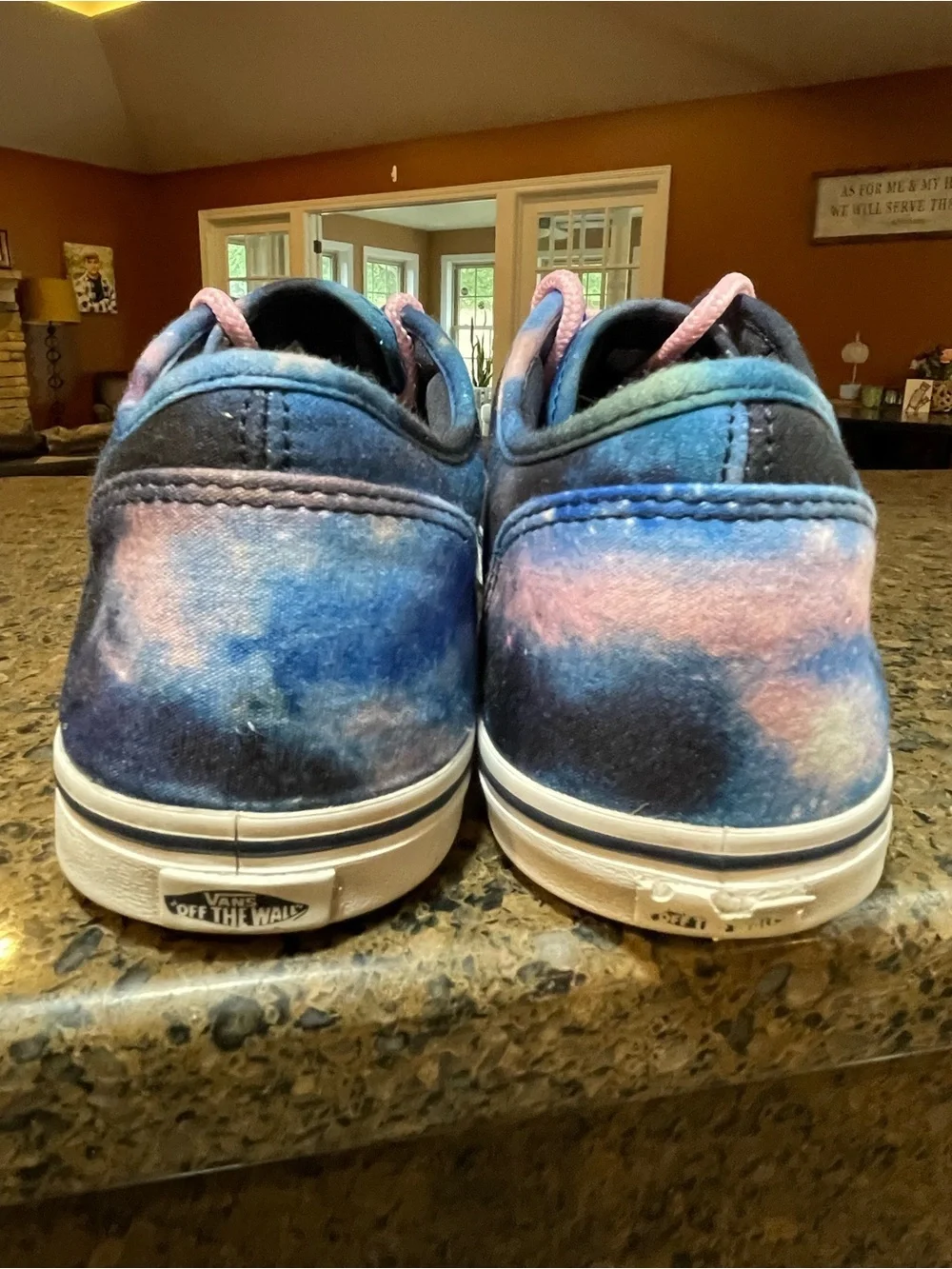 Vans Atwood Low Top Cosmic Galaxy Womens Sz 10 Mens 11.5 Navy Blue Pink Sneakers